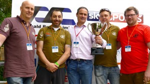 Winners of the team PDC Fishing Championship trophy televised on Sky Sports 3